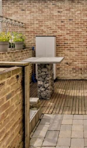 Gratis stenen staan tafel, Tuin en Terras, Ophalen, Gebruikt, Vierkant, Overige materialen