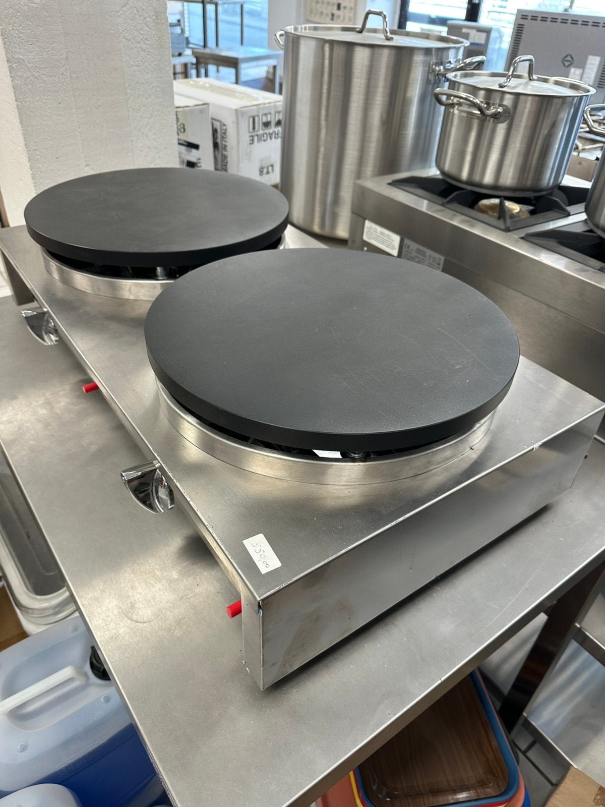 Crêpemaker met dubbel gas, Ophalen