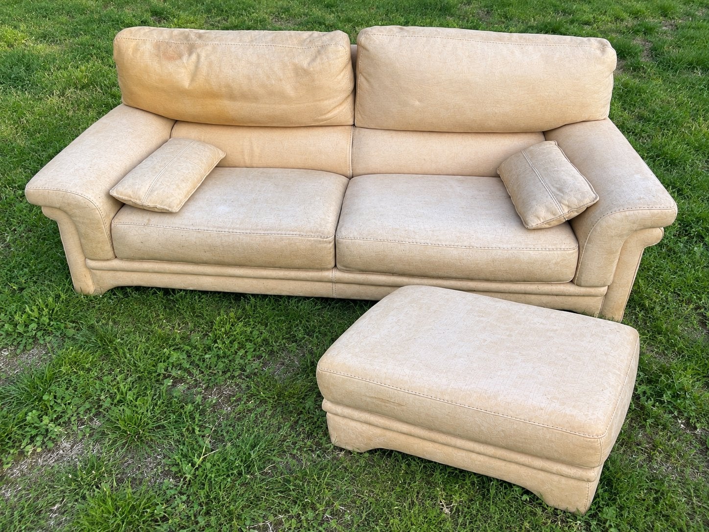 Canapé 3+2+pouf, Maison & Meubles, Enlèvement, Comme neuf