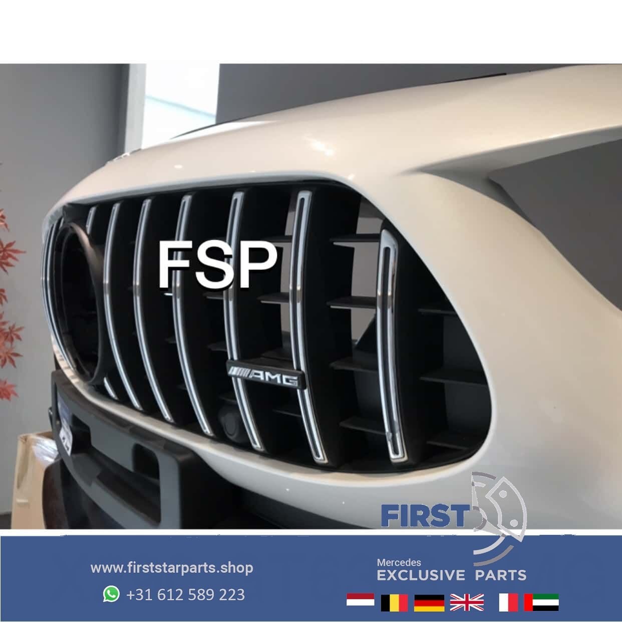 X290 W290 GT 63 S AMG VOORBUMPER COMPLEET WIT Mercedes 2018-, Gebruikt, -, Voor, Ophalen of Verzenden