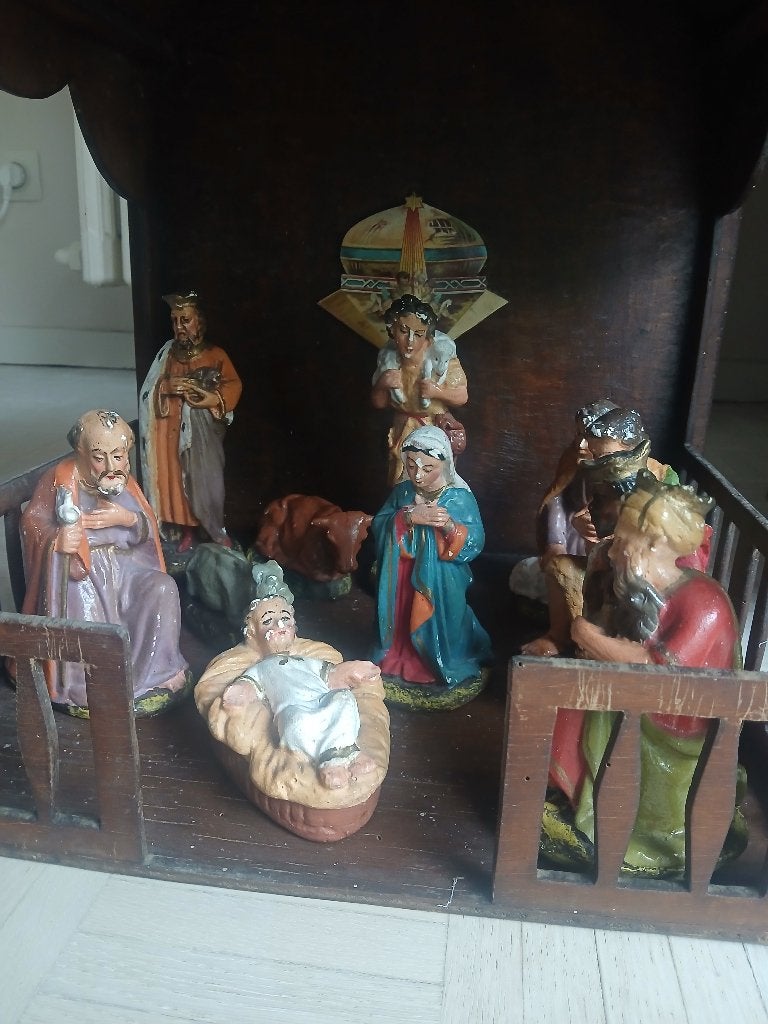 Vintage kerststal, Ophalen, Gebruikt