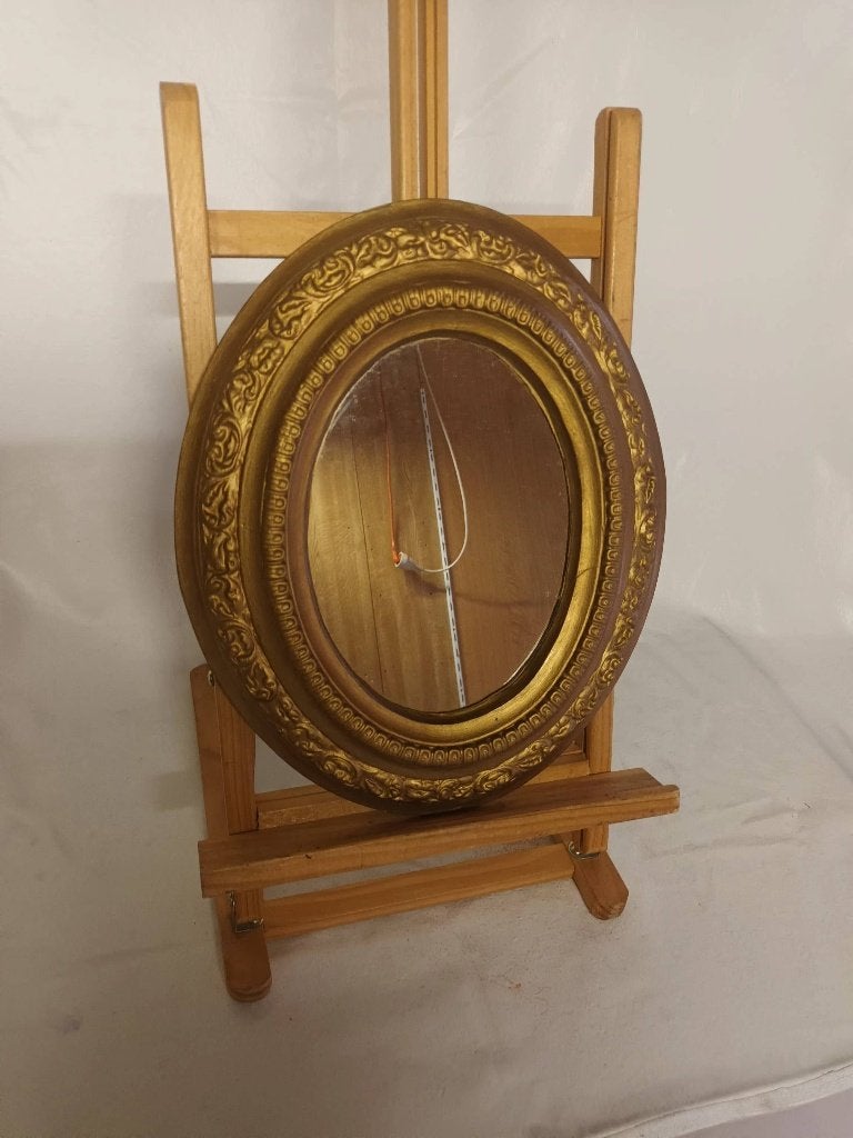 Miroir 19 eme bois doré, Antiquités & Art, Envoi, Rond, Moins de 50 cm, Moins de 100 cm