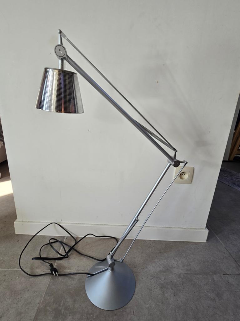 Flos Archimoon K Table Lamp Chrome, Gebruikt, 50 tot 75 cm, Ophalen of Verzenden, Metaal