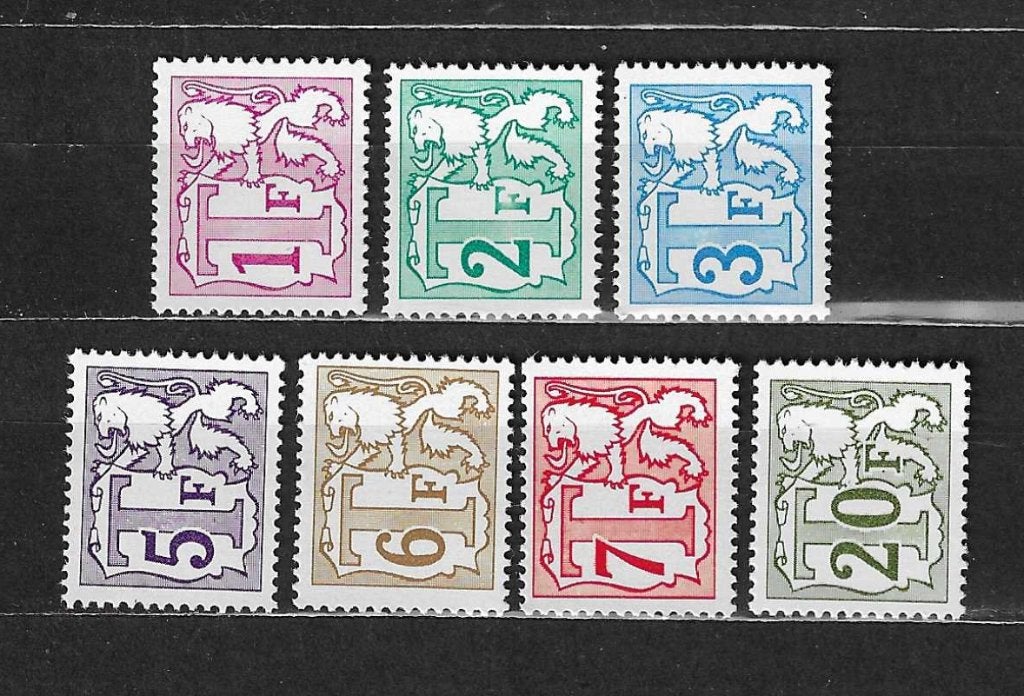 België OPC TX66P7-72P7 Heraldieke leeuw Groot cijfer **, Ophalen of Verzenden, Postfris, Postfris