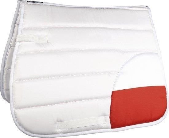 Zadeldekje HKM Wit Polen - Veelzijdigheid - Full, Dieren en Toebehoren, Wit, Dressuurdekje, Nieuw, Ophalen of Verzenden