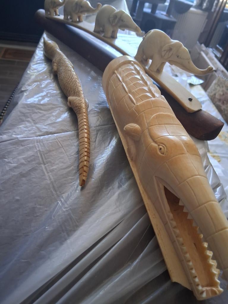 Oude Krokodillen en olifantjes, Antiek en Kunst, Ophalen of Verzenden