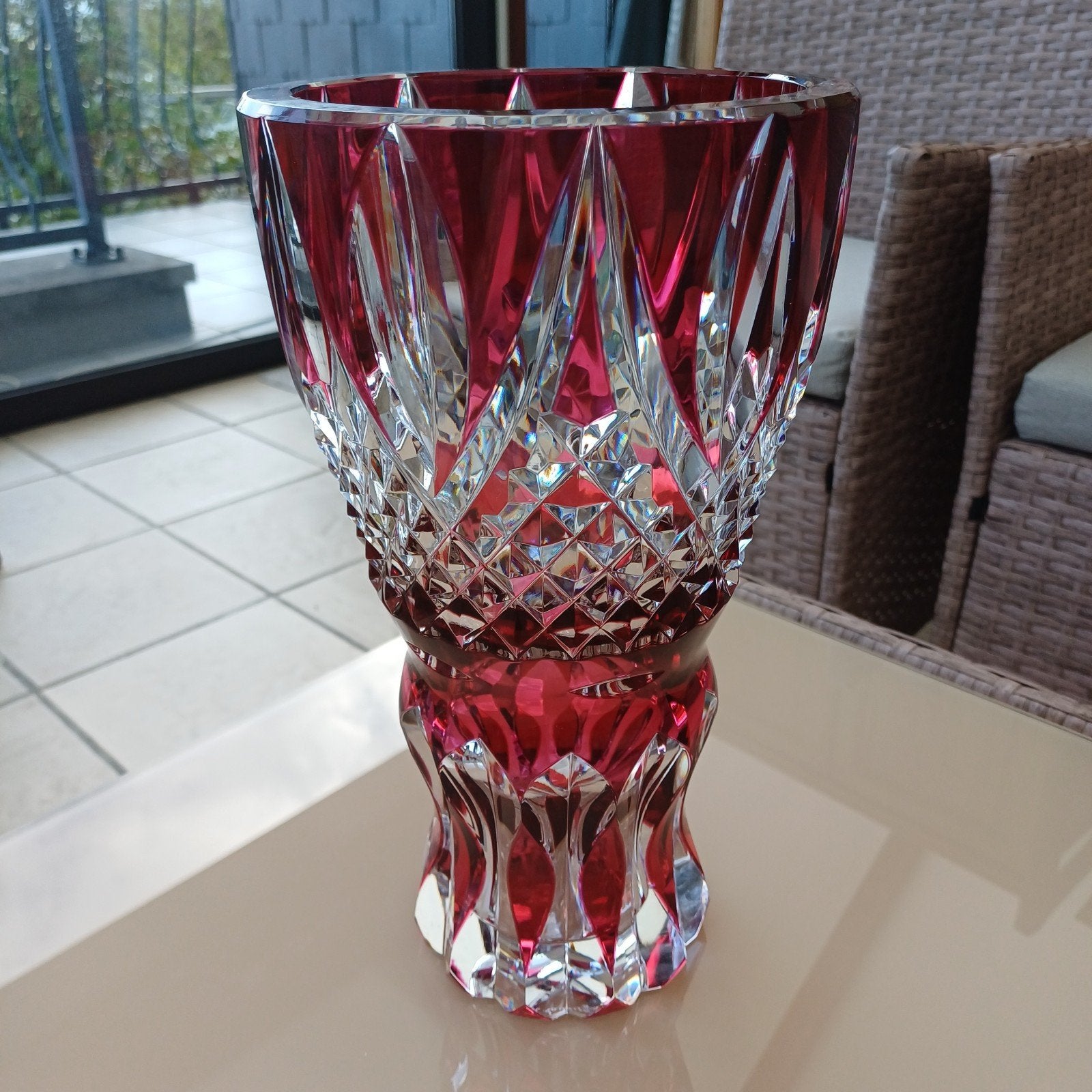 grand vase val st lambert,  (signé), 29cm, Antiquités & Art, Enlèvement