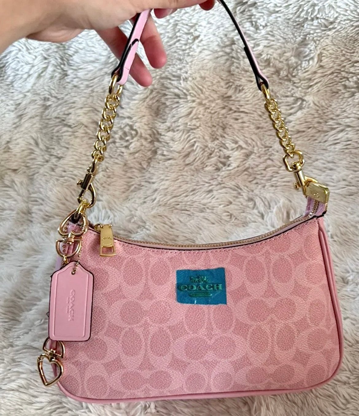 Roze Coach Teri tas nieuw in dustbag, Handtassen en Accessoires, Ophalen of Verzenden, Nieuw, Roze, Handtas