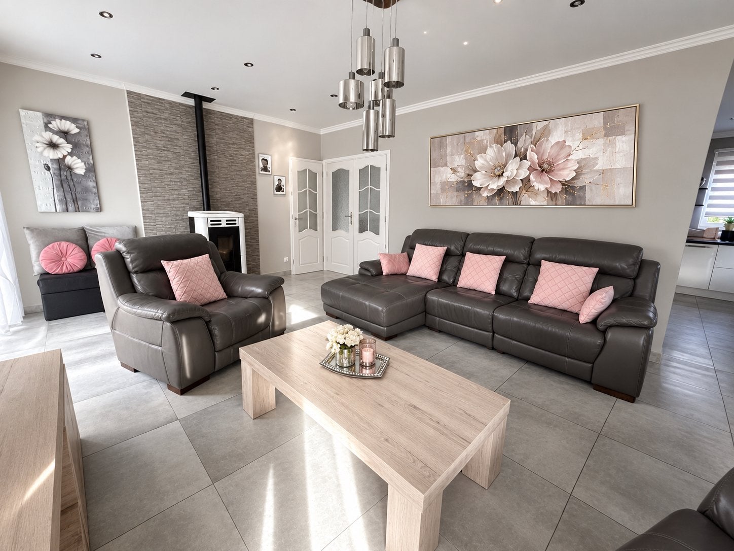 Salon gris taupe a vendre, faire offre 😁, Enlèvement, Utilisé