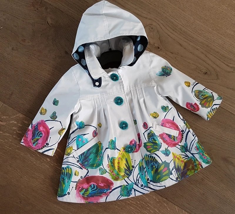 CATIMINI Manteau imperméable, papillons - T.12 mois/74 cm, Enlèvement ou Envoi, CATIMINI, Utilisé, Fille