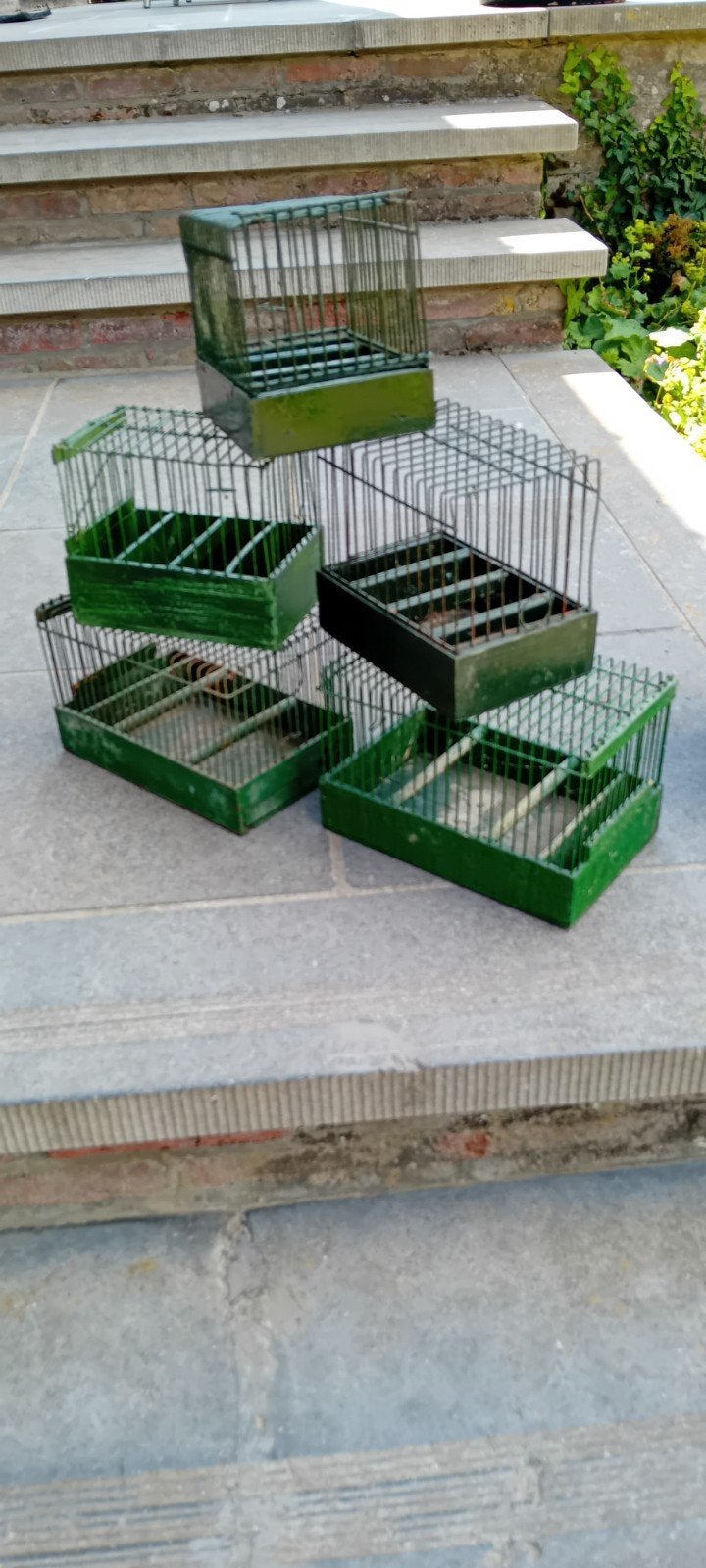 4 oude vogelkooitjes, Ophalen of Verzenden
