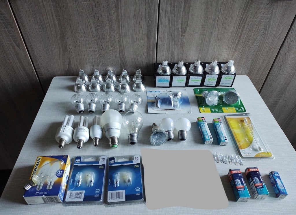 lot lampen, diverse sockets en types, Autres culots, Autres marques, Enlèvement, Utilisé