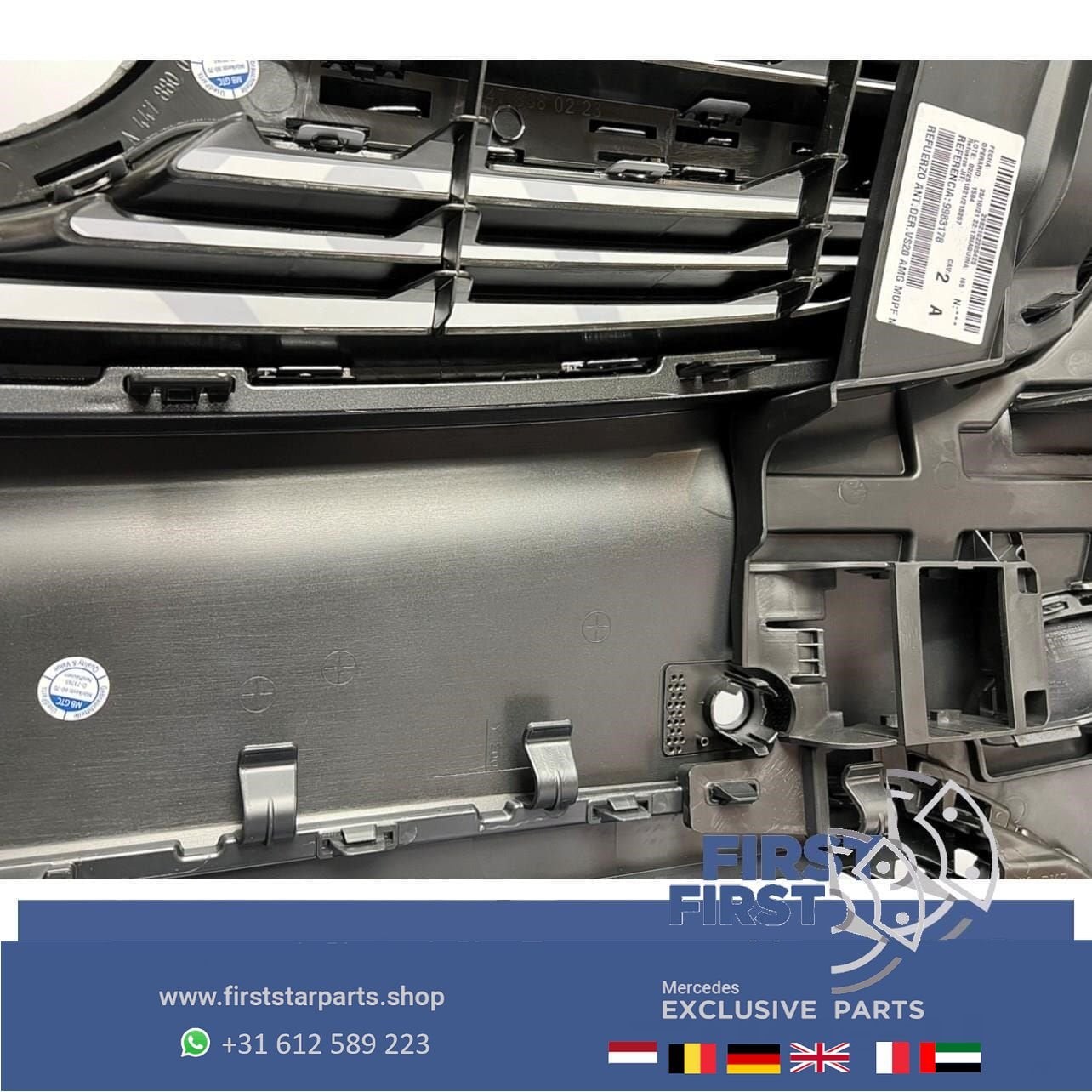 W447 VITO / V KLASSE AMG VOORBUMPER COMPLEET ZWART ORIGINEEL, Utilisé, -, Avant, -