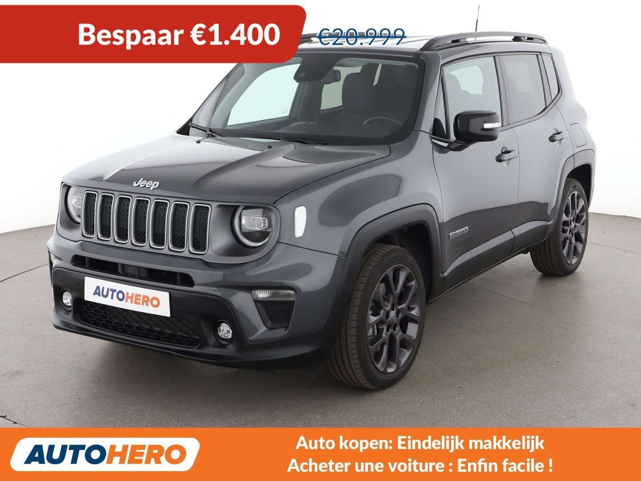 Jeep Renegade 1.3 T4 4xe Plug-in Hybrid Limited, Autos, Cuir, Achat, Euro 6, Noir