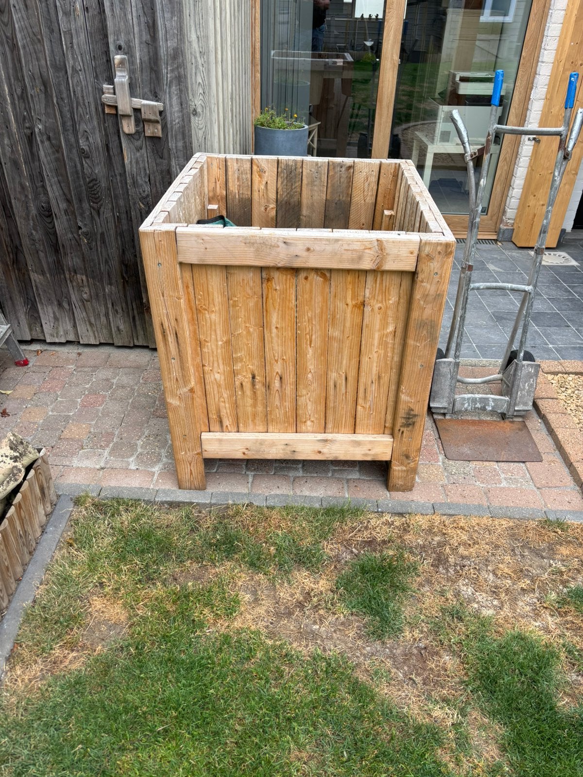 Grote bloembak, Tuin en Terras, Ophalen, Gebruikt, Vierkant, 60 tot 100 cm