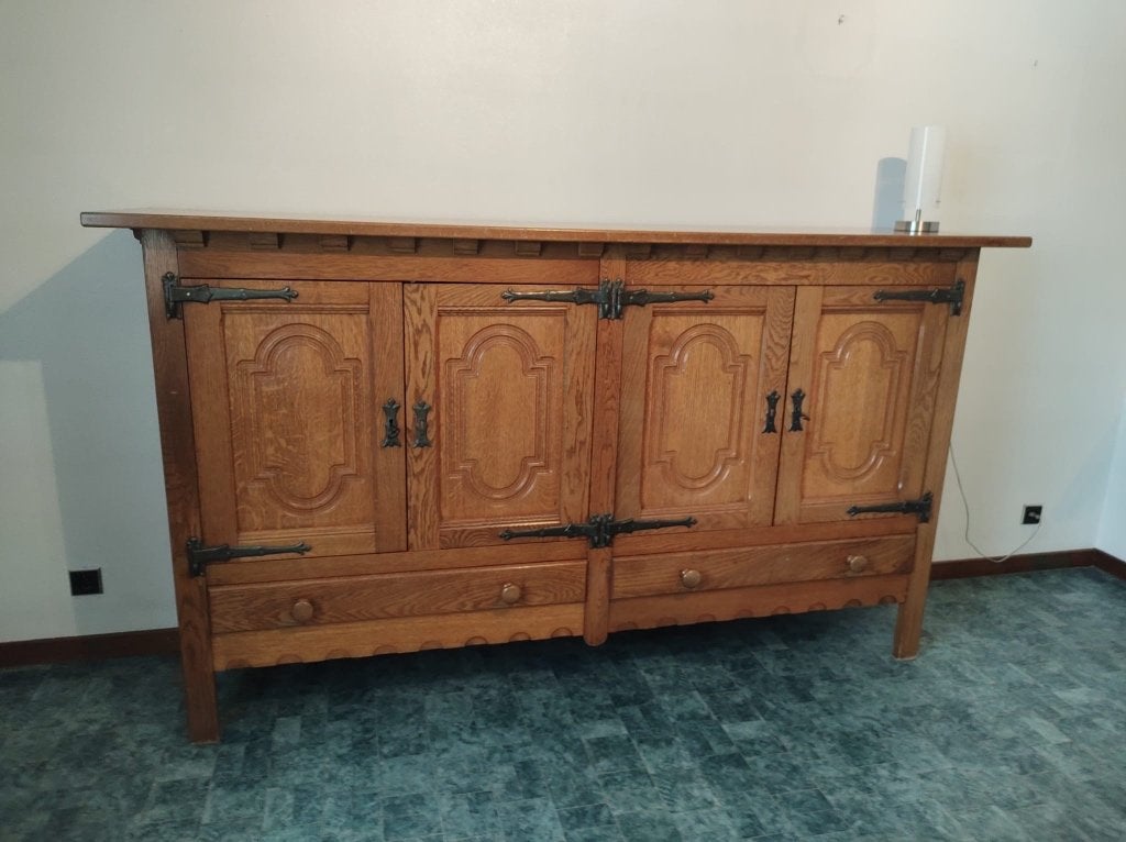 Lange kast in lichte eik - gratis af te halen, Ophalen, Gebruikt, 100 tot 150 cm, Eikenhout