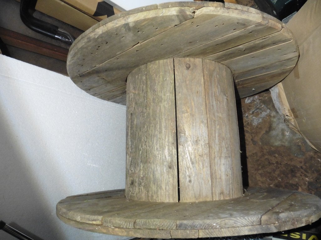 Bobine en bois, Enlèvement, Comme neuf, Rond, Bois