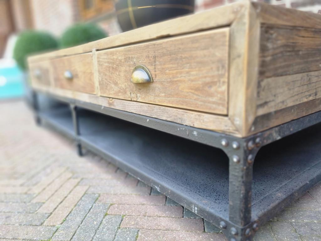 Table basse en teck, Teck, 150 à 200 cm, Enlèvement ou Envoi, Indo.