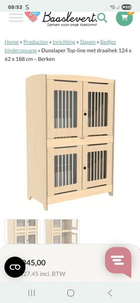 Baby stapelbed te koop zonder matras, Dieren en Toebehoren, Ophalen
