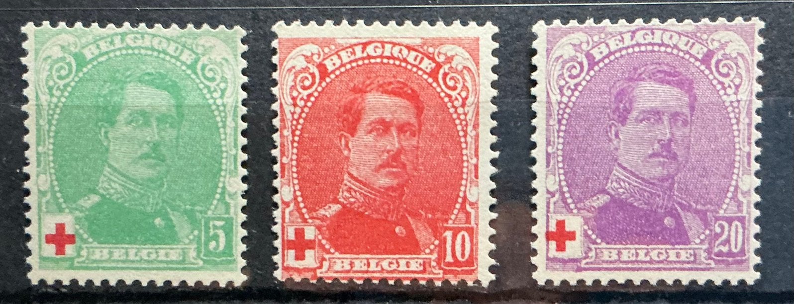 LOT 647. COB : 129/31. ALBERT I. MNH., Neuf, Enlèvement ou Envoi, Non oblitéré, Gomme originale