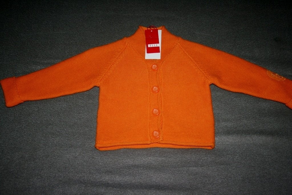 Nieuw! Oranje cardigan - Elle - maat 92, Kinderen en Baby's, Kinderkleding | Maat 92, Ophalen of Verzenden, Nieuw, Meisje, Trui of Vest