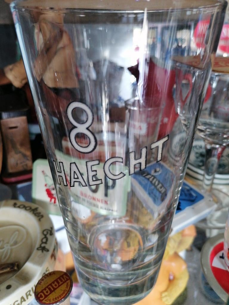 Emaille bierglas haecht 1liter, Verzamelen, Ophalen of Verzenden