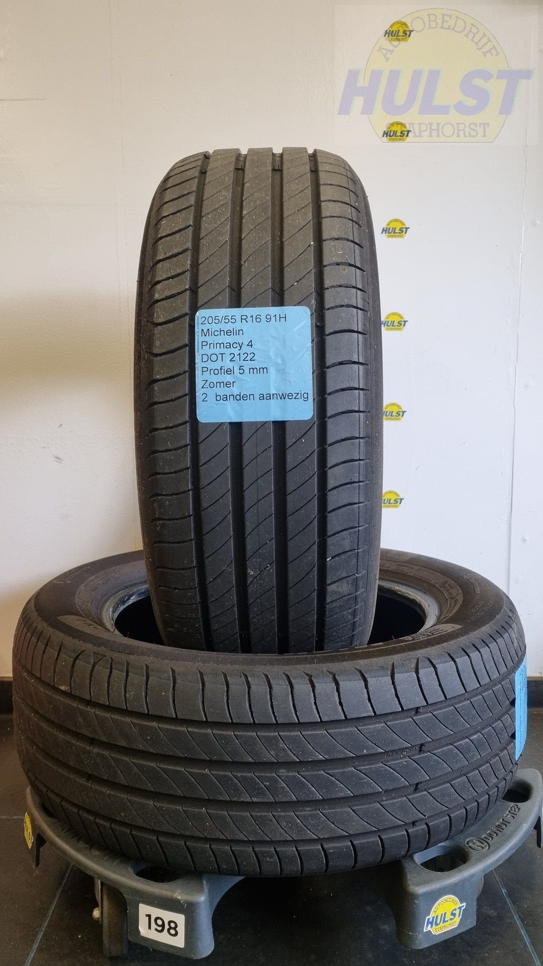 2 gebruikte Michelin zomerbanden 205/55 R16, Auto-onderdelen, Banden en Velgen, Ophalen, Gebruikt, -, 205 mm