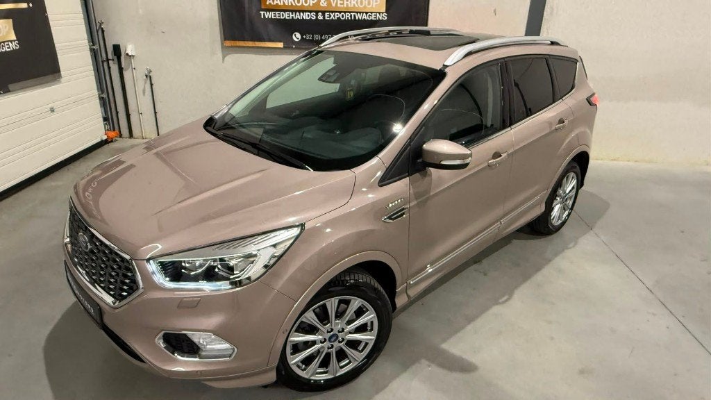 Ford Kuga Vignale | 2.0 TDCI | 4x4 | 180 PK | Automaat |, Automaat, 4 cilinders, Bruin, Leder