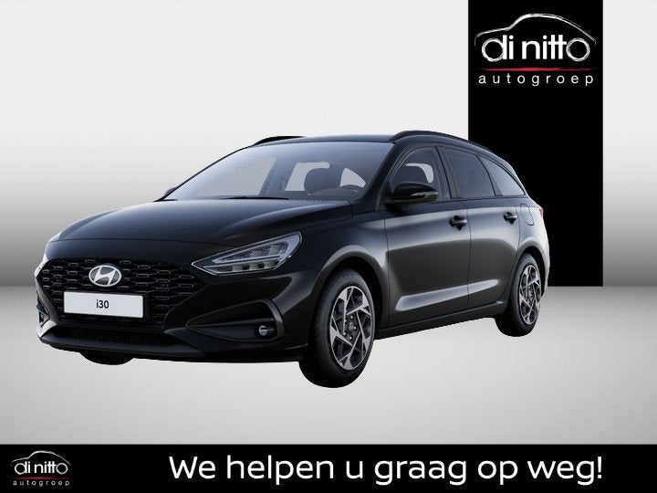 Hyundai i30 Wagon 1.6 T-GDi 110kW Techno DCT, Stof, 4 cilinders, Zwart, Bedrijf