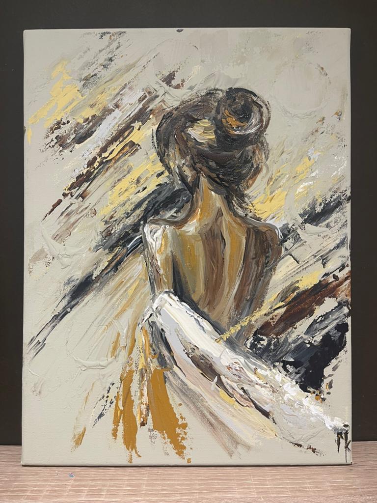 Romantisch abstract schilderij Mk Art, Antiek en Kunst, Ophalen of Verzenden