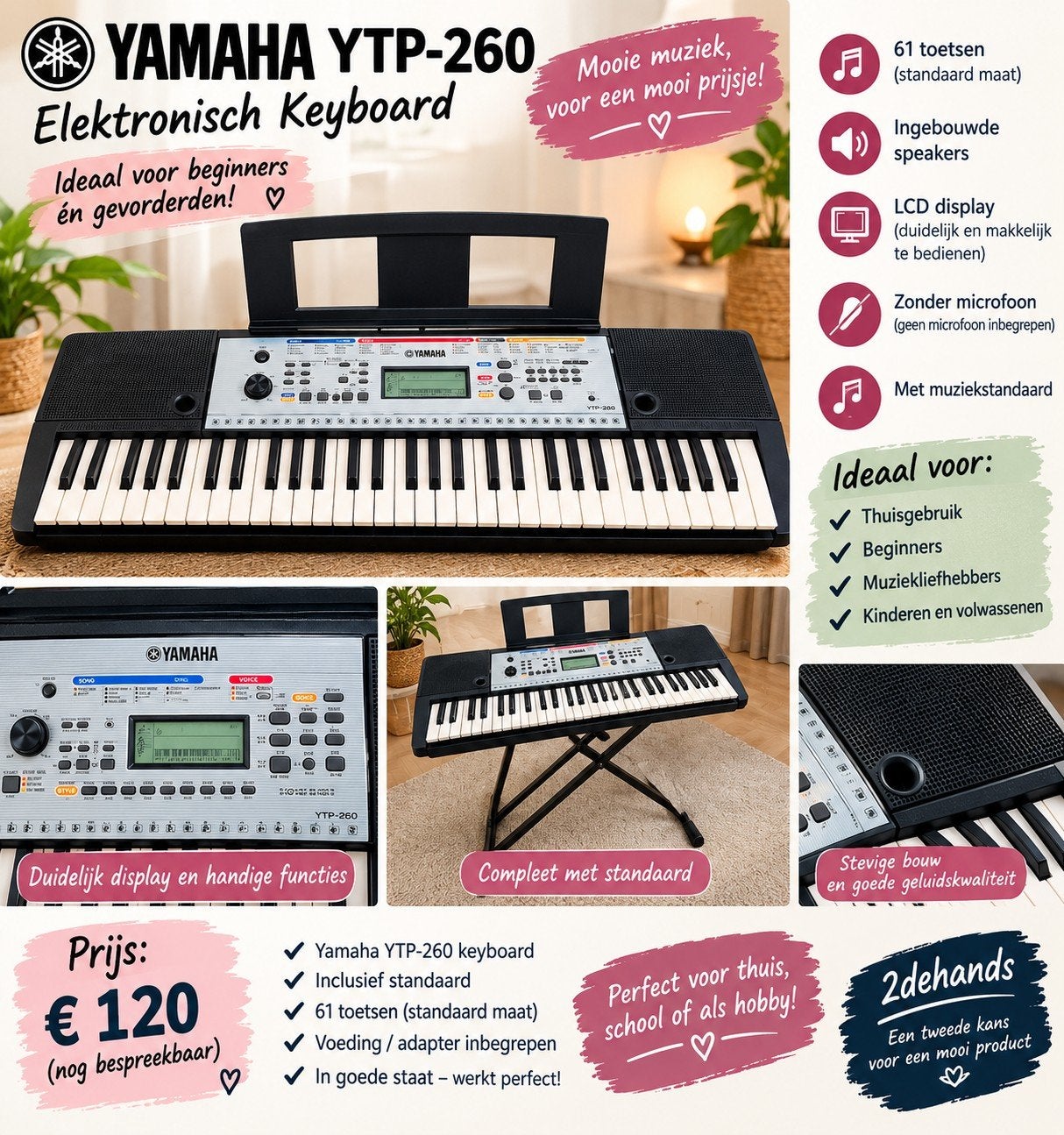 yamaha key boord, Muziek en Instrumenten, Ophalen, 61 toetsen, Yamaha