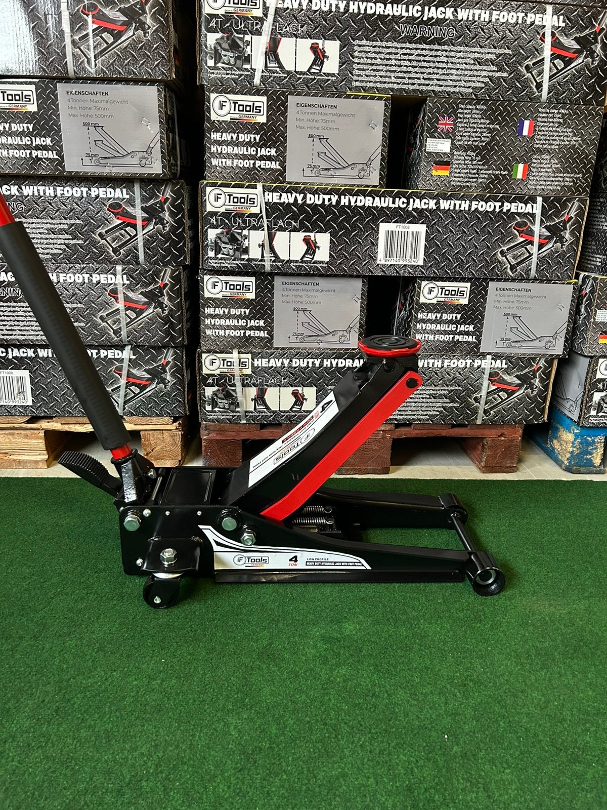 Nieuwe 4-ton XL hydraulische garage krikken met voetpomp, Enlèvement, Neuf, Hydraulique, Cric de garage