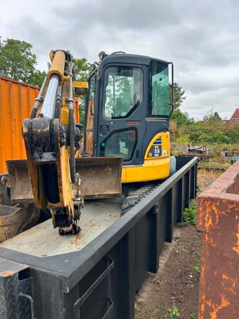komatsu pc 55 mr met container, Enlèvement, Excavatrice