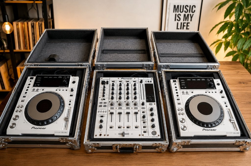 Pioneer DJ Set White Edition – 2x CDJ-850 + DJM-850 + cases, Muziek en Instrumenten, Dj-sets en Draaitafels, Zo goed als nieuw