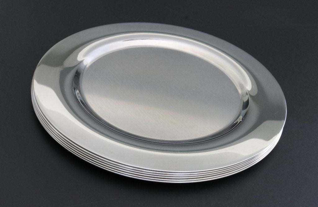 6 metalen Stelton Design onderborden, Huis en Inrichting, Keuken | Servies, Ophalen of Verzenden, Zo goed als nieuw, Metaal