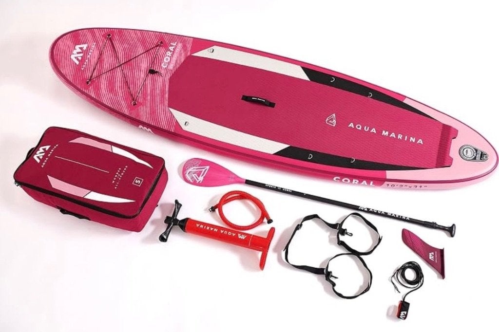 Aqua Marina Coral Pink 10’2” SUP – Used Once – Complete Set, Watersport en Boten, Suppen, Ophalen, Zo goed als nieuw, SUP-boards