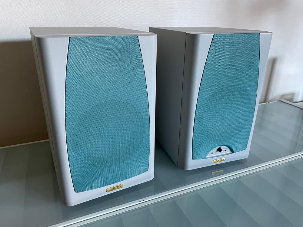 Jamo active monitor klankkastjes, Audio, Tv en Foto, Luidsprekerboxen, Ophalen, Zo goed als nieuw, Minder dan 60 watt, Front, Rear of Stereo speakers