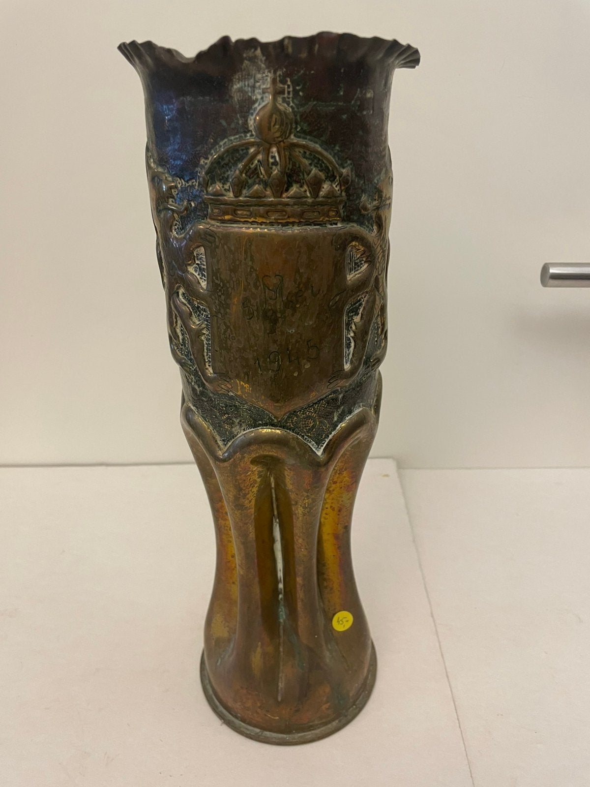 Trench Art Vaas - 5 Mei 1945 Maastricht - Artilleriehuls., Enlèvement ou Envoi