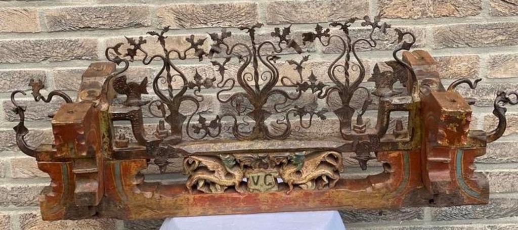 Vroeg 19e eeuwse koetsversiering uit Sicilië wagenschot, Ophalen of Verzenden