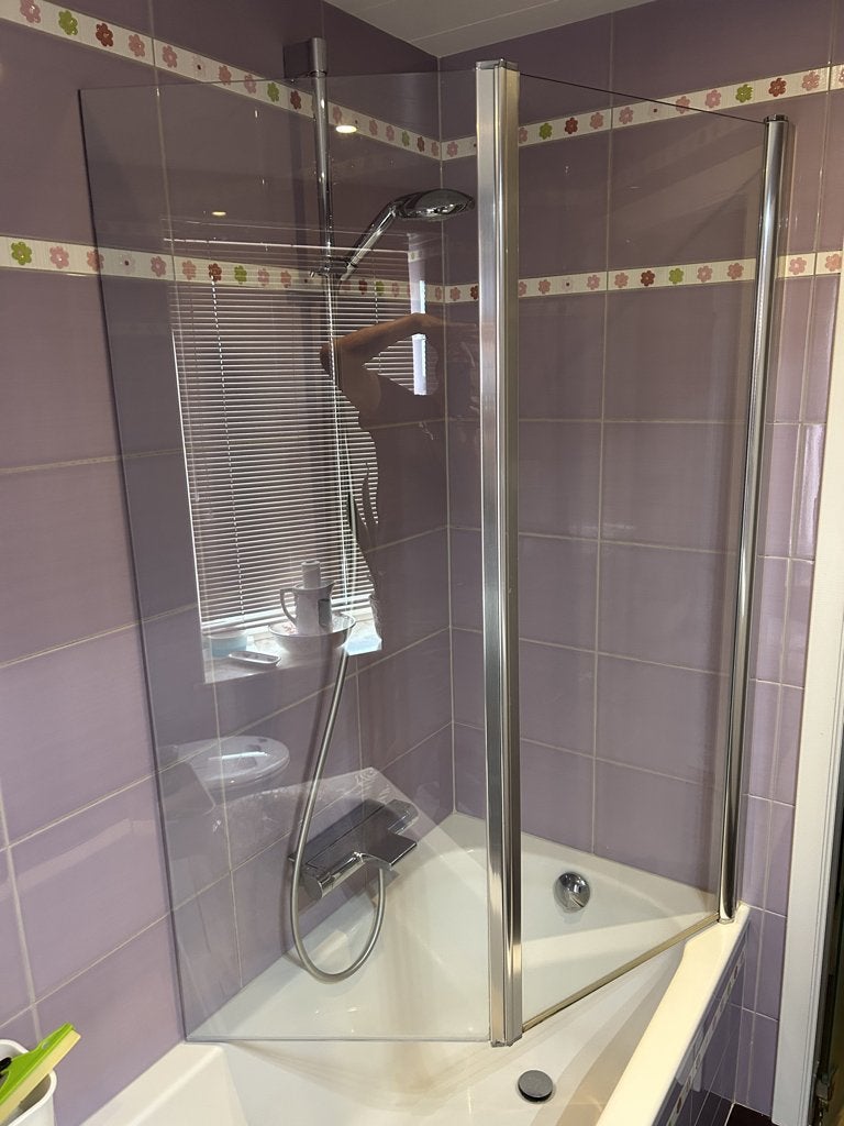 paroi de douche pour baignoire, Enlèvement, Utilisé, Verre, Douche