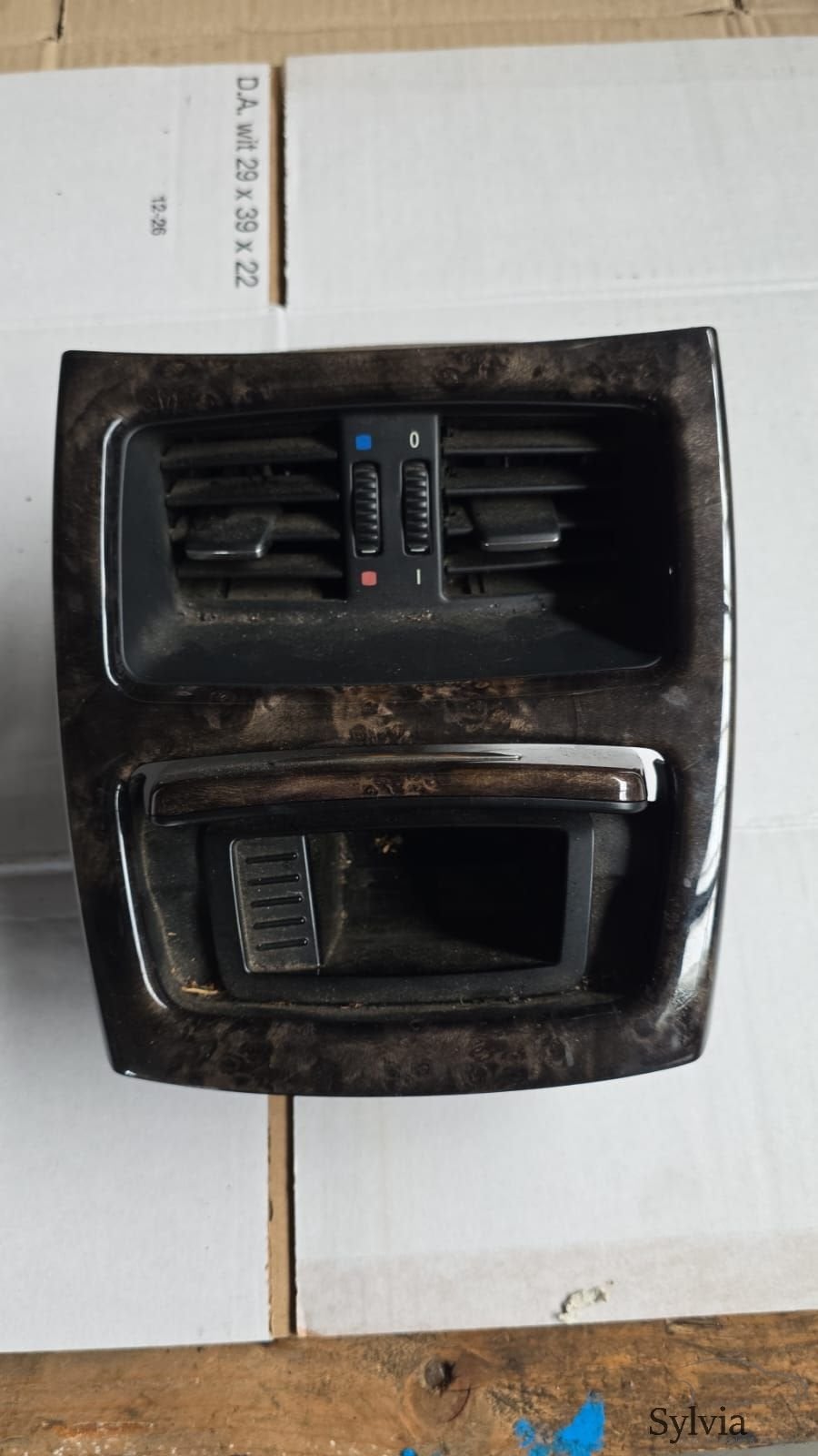 Achterste Ventilatierooster Luchtrooster Middenconsole Hout, -, Utilisé, -, Enlèvement ou Envoi