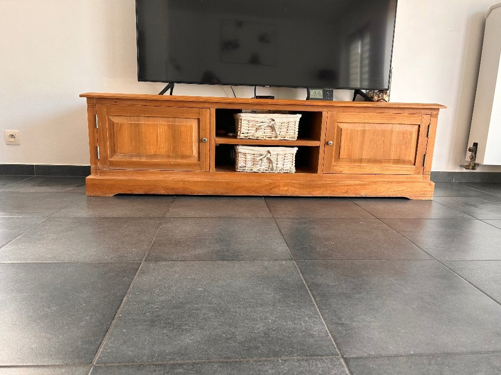 Meuble TV en bois Teck, Enlèvement, Comme neuf, Teck, Meubel TV
