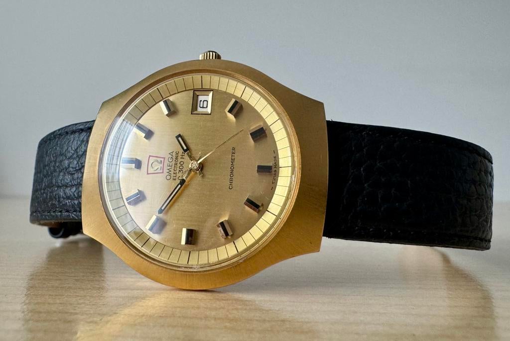 Omega Chronometer Electronic 300 Hz, Handtassen en Accessoires, Horloges | Antiek, Omega, Ophalen of Verzenden