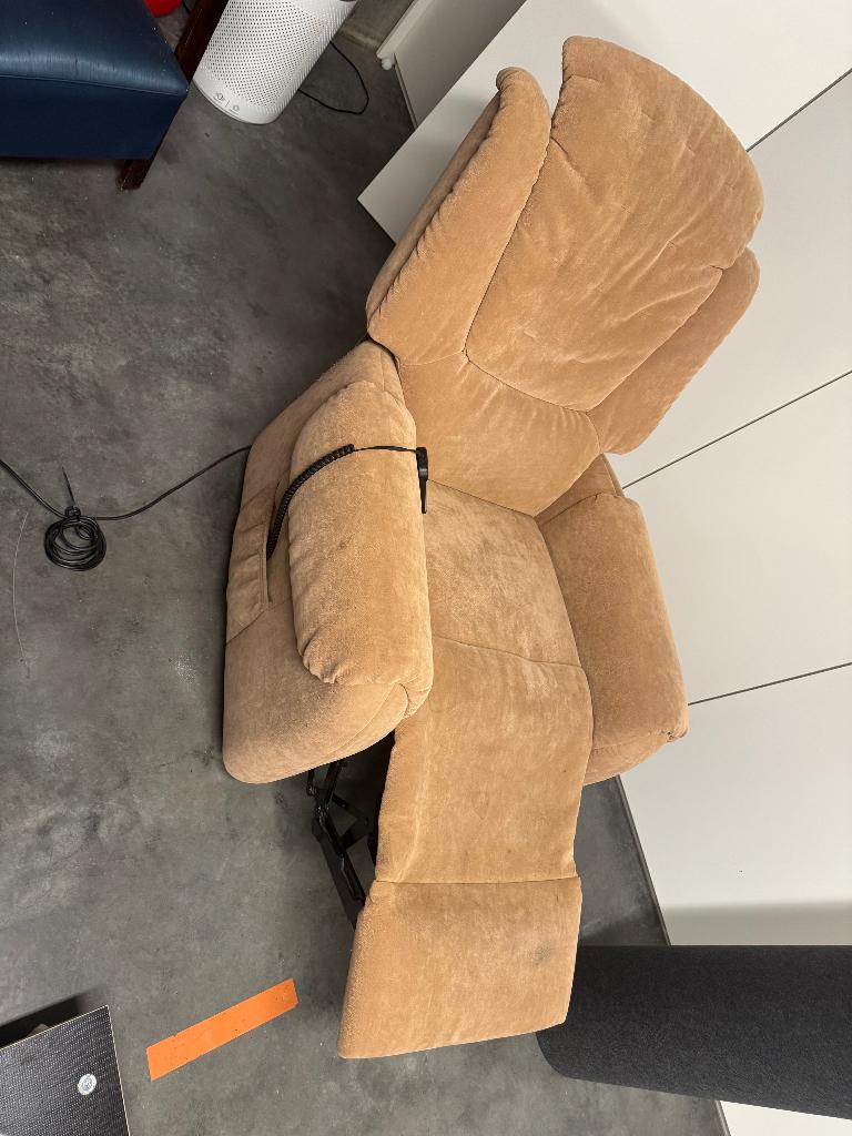 Hukla Relax zetel elektrisch bediend, Enlèvement, Utilisé, Tissus