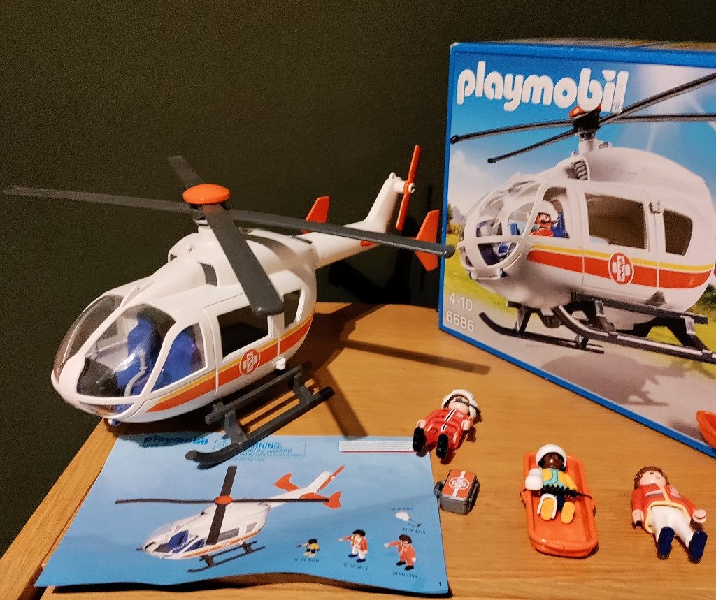 Playmobil traumahelikopter 6686, Kinderen en Baby's, Speelgoed | Playmobil, Complete set, Voertuig, Ophalen of Verzenden, Zo goed als nieuw