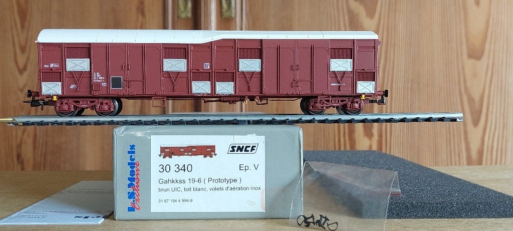 LS MODELS SNCF 30340 WAGON Gahkks 12-6 A BOGIES HO, Hobby & Loisirs créatifs, Envoi, Utilisé, Wagon