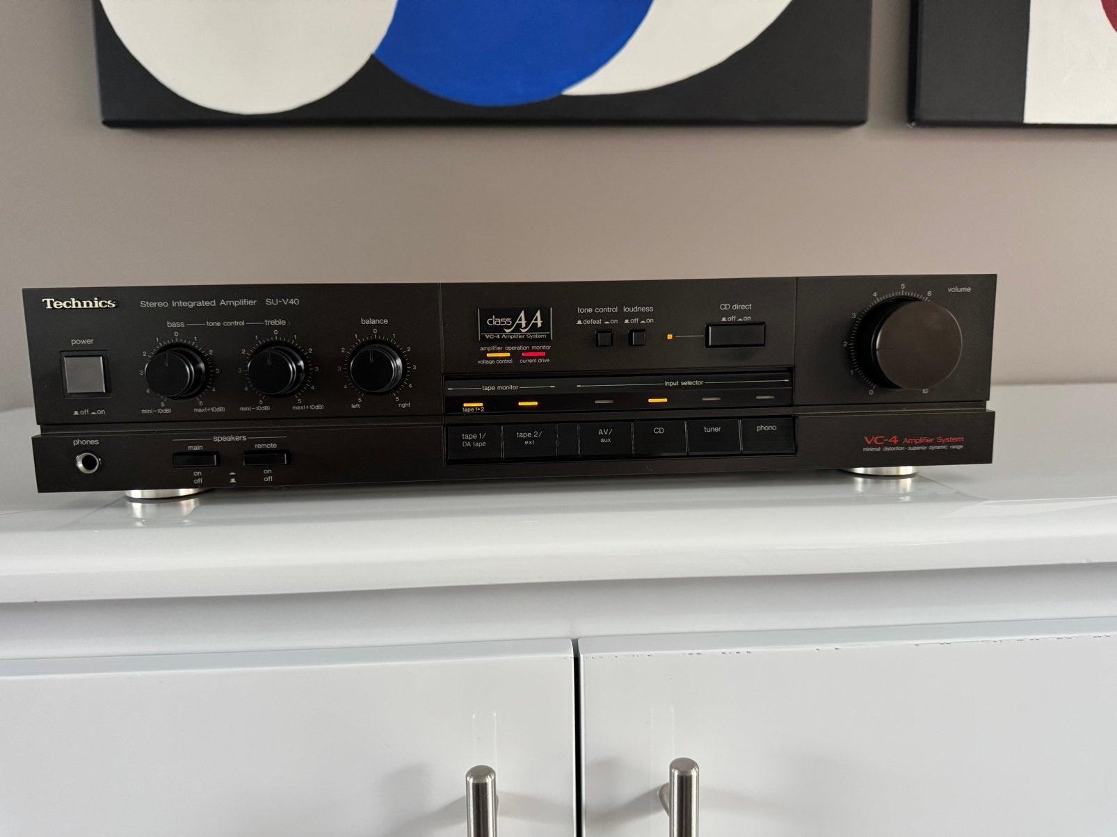 TECHNICS SU-V40 versterker vintage Classe AA., Audio, Tv en Foto, Ophalen, Zo goed als nieuw, 60 tot 120 watt, Overige merken