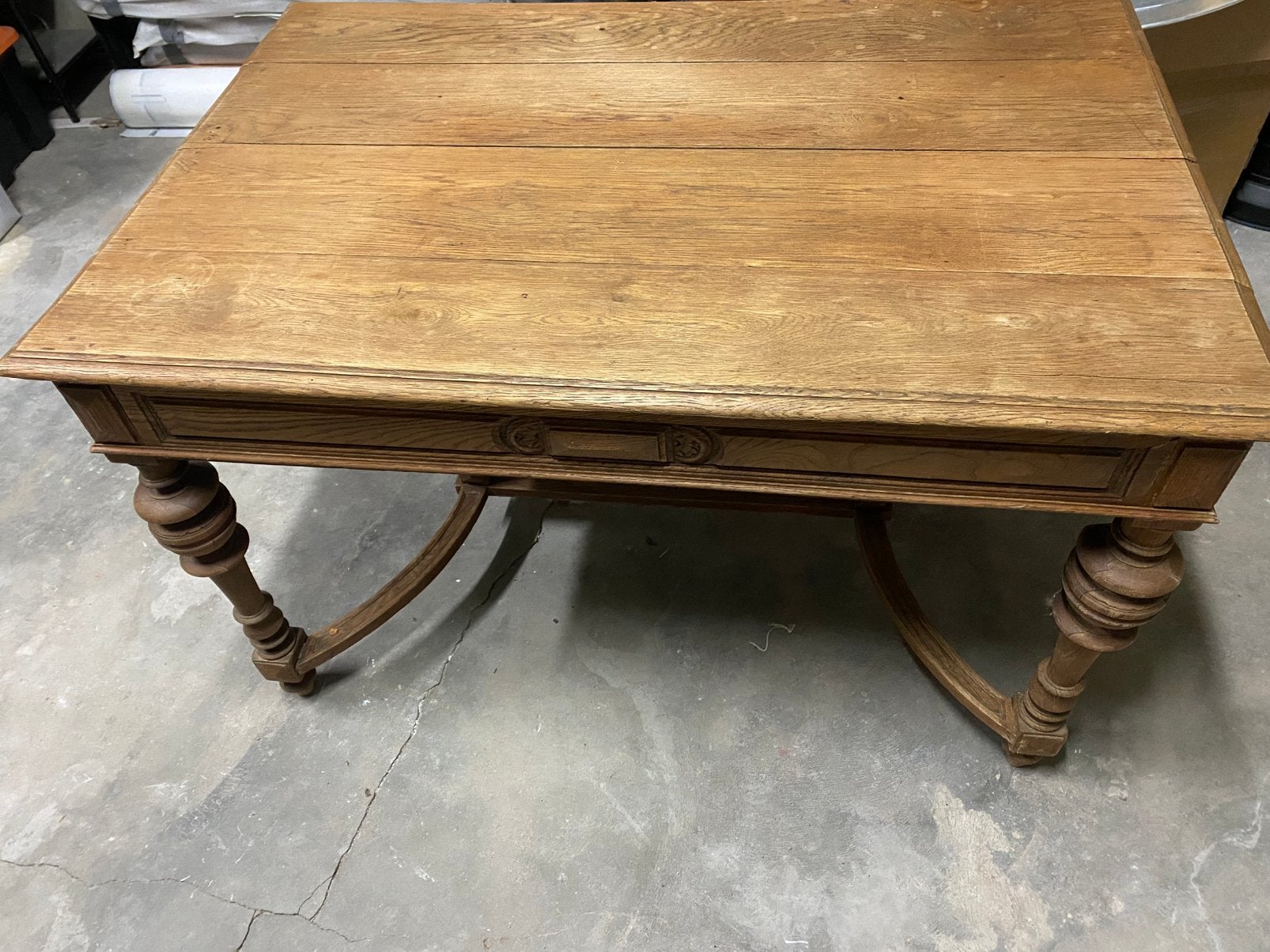 Oude eiken tafel, Huis en Inrichting, Tafels | Salontafels, Ophalen, Gebruikt, Eikenhout, Mechels