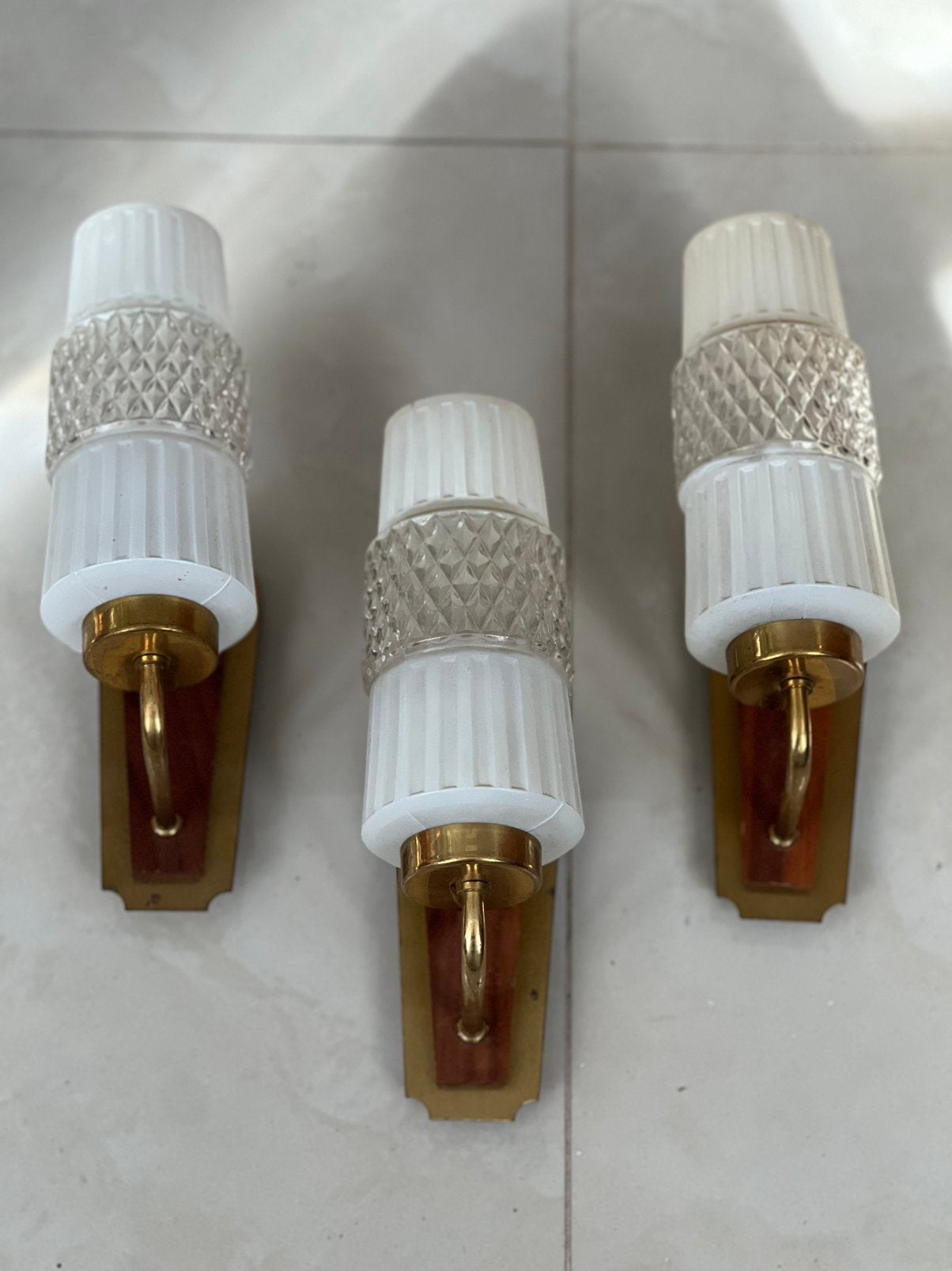 Trio vintage wandlampen uit de jaren 60, Ophalen