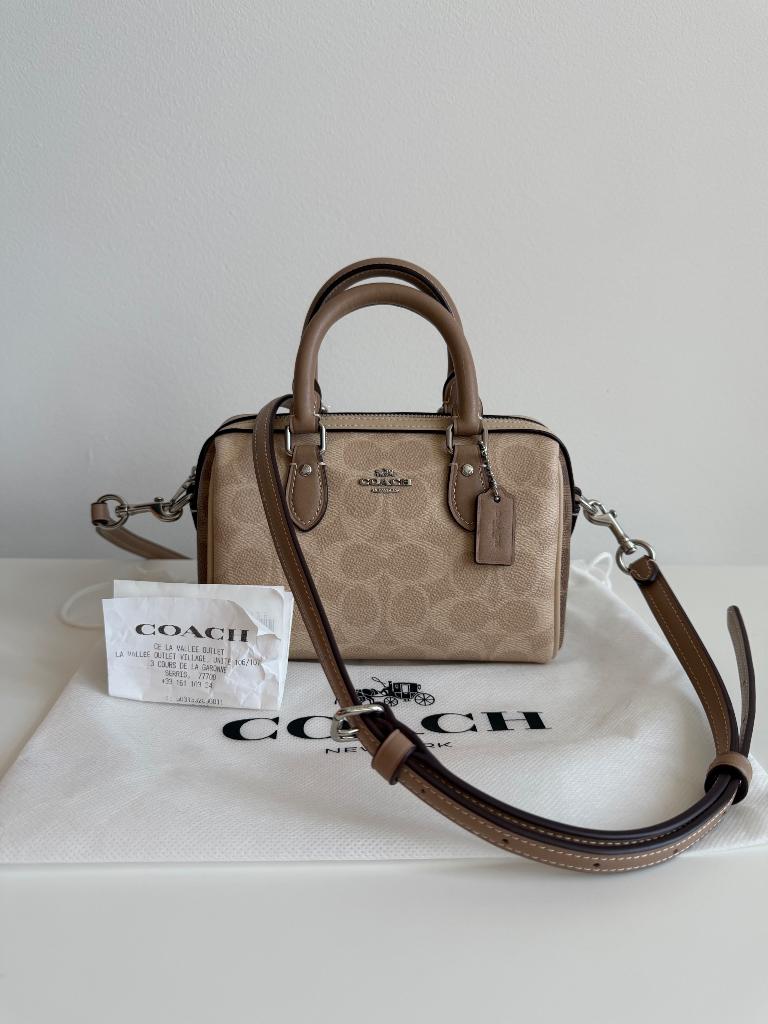 Coach Rowan minitas, Ophalen, Zo goed als nieuw, Beige, Handtas